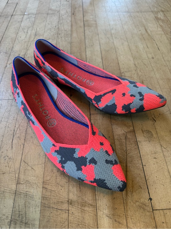 Rothy's Shoes - RARE ROTHY's Neon Camo The Point Flat Knit Shoe Limited Edition Retired US 10